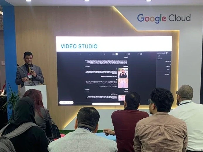 Presenting a Google Cloud partner's AI media solution at Web Summit Qatar